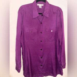 Vintage Ann and Frank Purple Button-Up Shirt